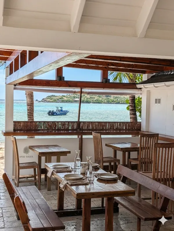 Ti' Corail beach restaurant, Grand Cul-de-Sac, St. Barth's